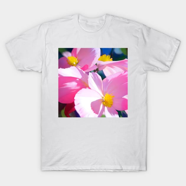 Pink Begonia Blossoms T-Shirt by DANAROPER